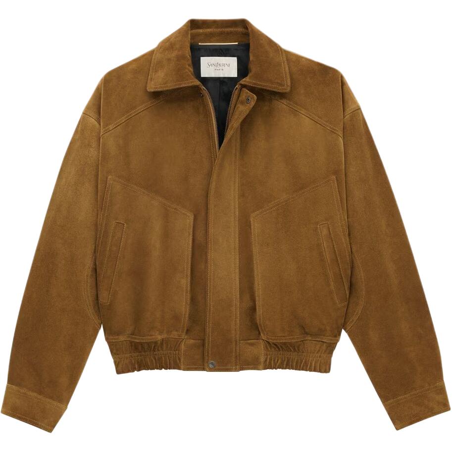 Женская куртка SAINT LAURENT (коричневая)