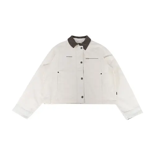 Converse Jackets Women's White A02 Lapel Moderate Other