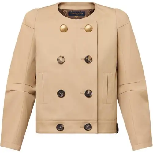 LOUIS VUITTON Double-Breasted Gabardine Jacket