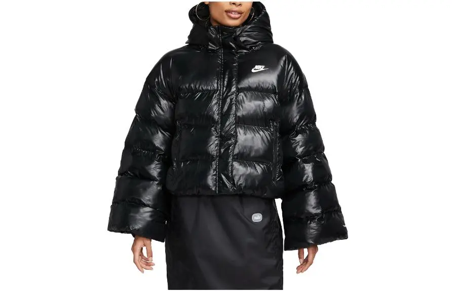 Nike Jackets Women's Black Hooded Moderate Other