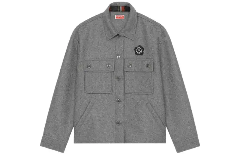 KENZO Jackets Women's Gray Lapel Moderate Other