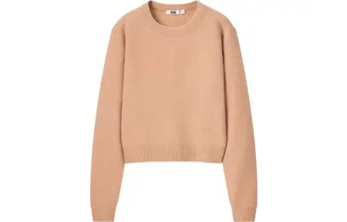 UNIQLO Knitwear Women's Pink Crew Neck Moderate Other