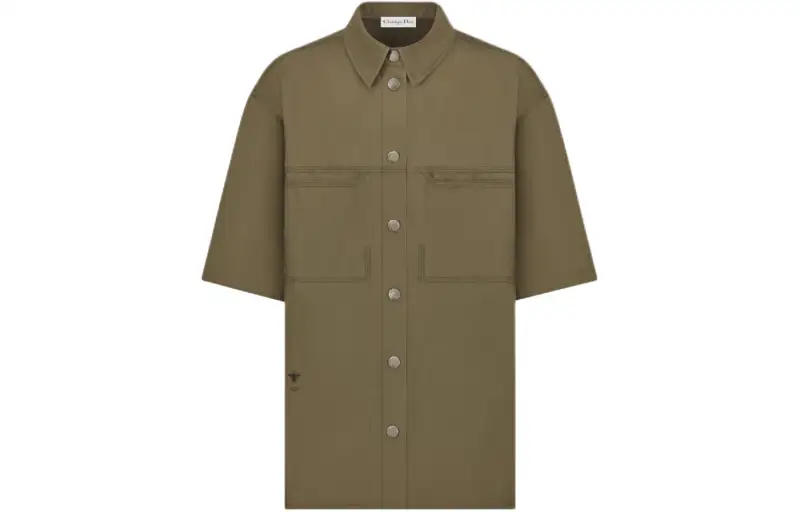 DIOR Shirts Women's Khaki Pointed Collar Moderate Other