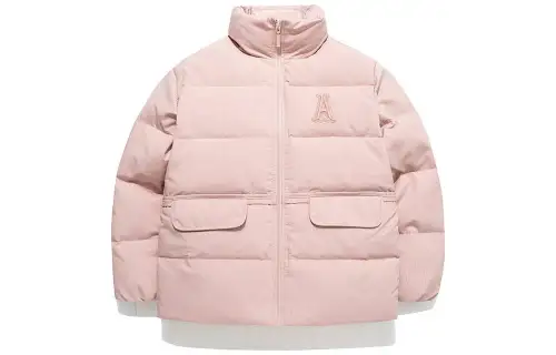Anta Solid Color Stand Collar Fitted Moderate Regular Edition Down Jacket Women's Pink