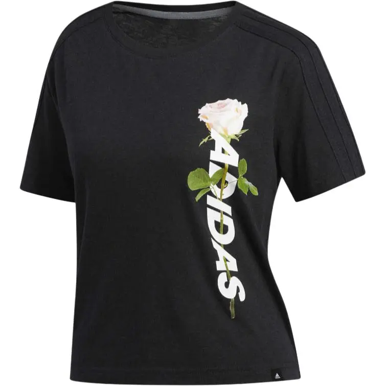 Adidas Regular Sleeve T Shirt Women's Black