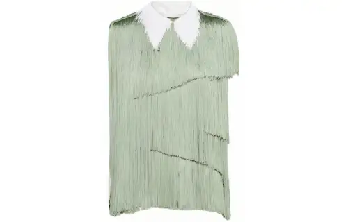PRADA Fringed Organza Blouse
