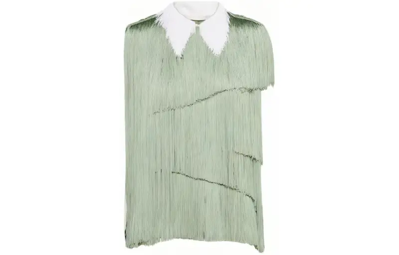 PRADA Fringed Organza Blouse