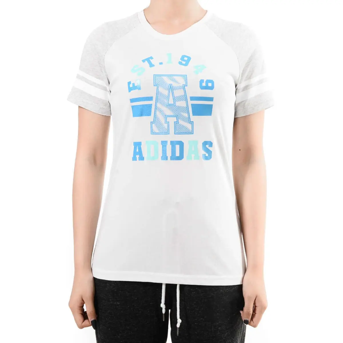 Adidas T-Shirts Women's White Crew Neck Moderate Other