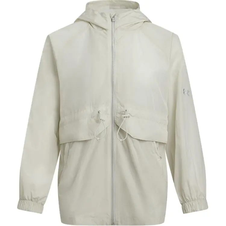 Under Armour Crinkle Wvn Jacket Women's Mink White Gray
