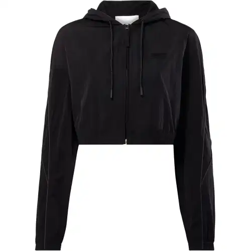 Reebok hooded cropped track jacket