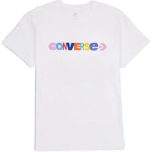 Converse T Shirts Women's White Crew Neck Moderate