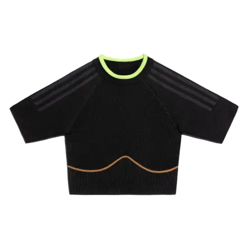 Adidas Ivy Park Knit Crop Top Black/Mesa