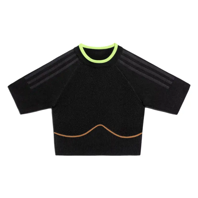 Adidas Ivy Park Knit Crop Top Black/Mesa