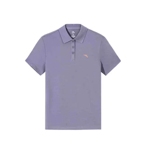 Anta Comprehensive Training Collection Lifestyle Collection Polo Shirt Women's Soft Gray Purple
