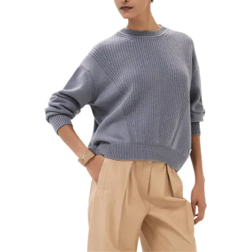 HERMES Cashmere Sweater Women's Gray Blue