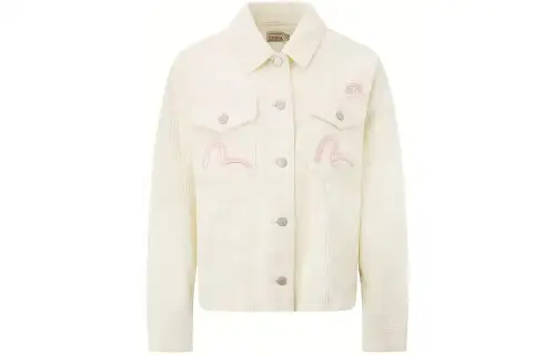 EVISU Jackets Women's White Shirt Collar Moderate Other