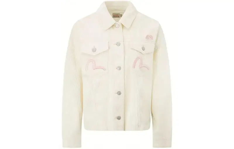 EVISU Jackets Women's White Shirt Collar Moderate Other