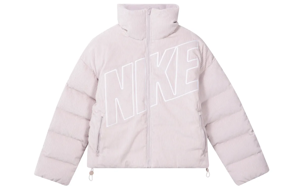 Nike Down Jackets Women's Gray Purple Stand Collar Moderate Other