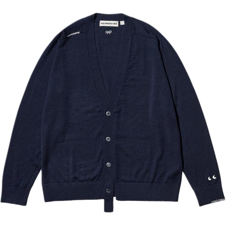Женский кардиган UNIQLO Wool V-Neck (темно-синий)