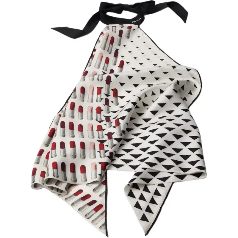Prada printed silk top