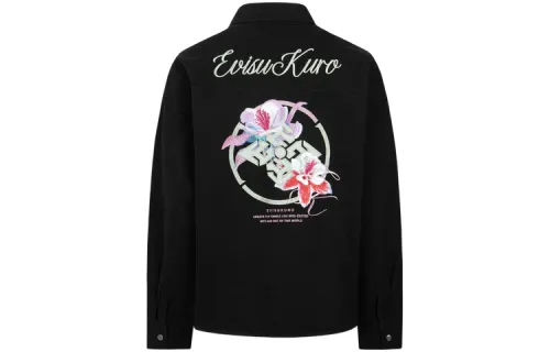EVISU Jackets Women's Black Lapel Moderate Other