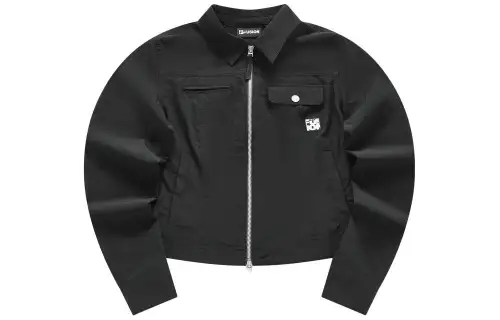 FILA FUSION Travel long-sleeve with zipper, shirt, black jacket, slim fit