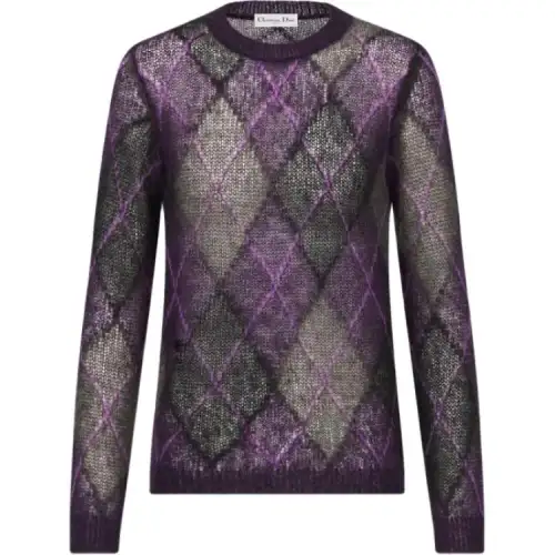 Christian DIOR Argyle Knit Crewneck Jumper