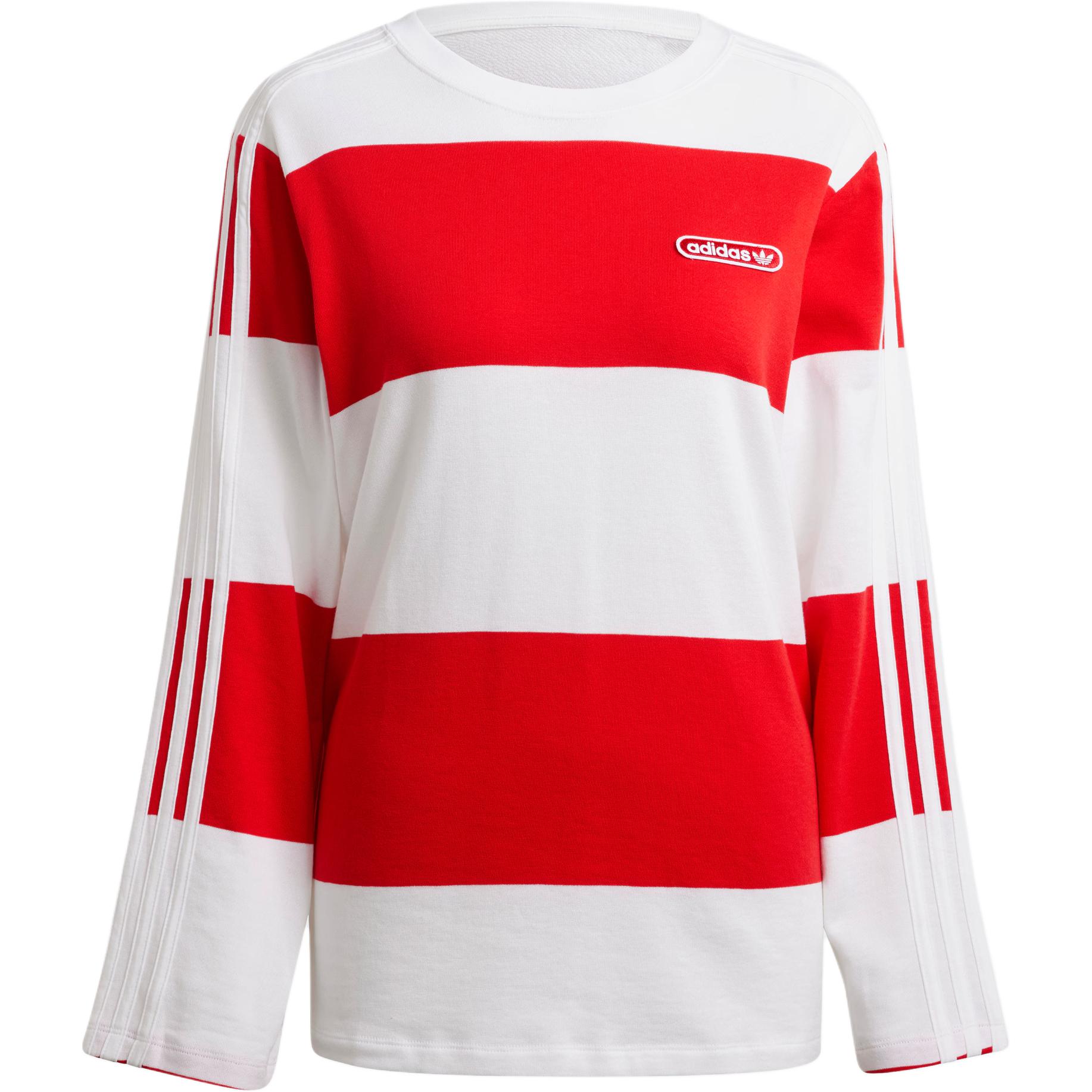 Женская футболка adidas Originals (красно-белая)