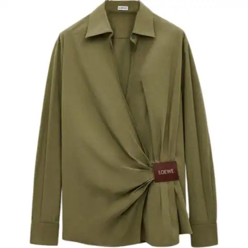 LOEWE SS25 Shirt Women's Khaki Green