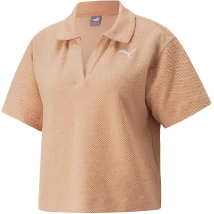 PUMA Polo Shirts Women's Khaki Polo Collar Moderate