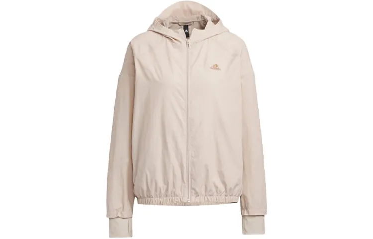 Adidas Jackets Women's Light Gray Brown Hooded Moderate Other