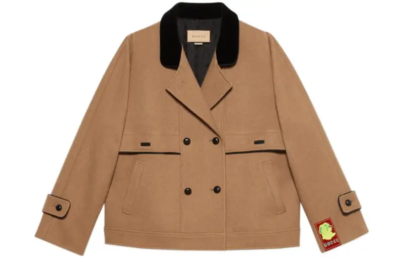 GUCCI Chinese New Year Jackets Women's Brown Lapel Moderate