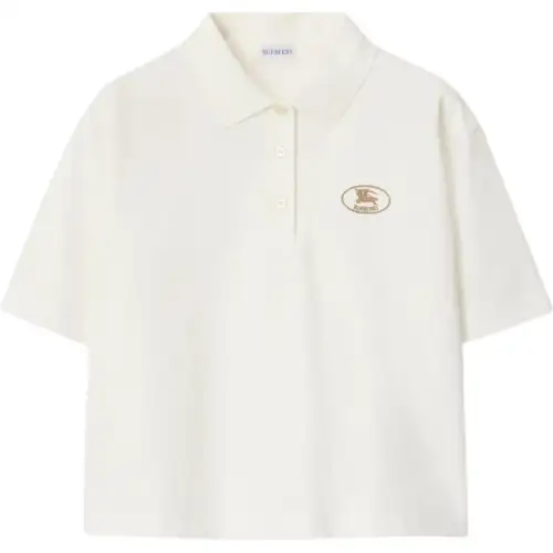 Burberry cropped cotton polo shirt
