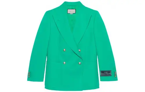 GUCCI Jackets Women's Green Lapel Moderate