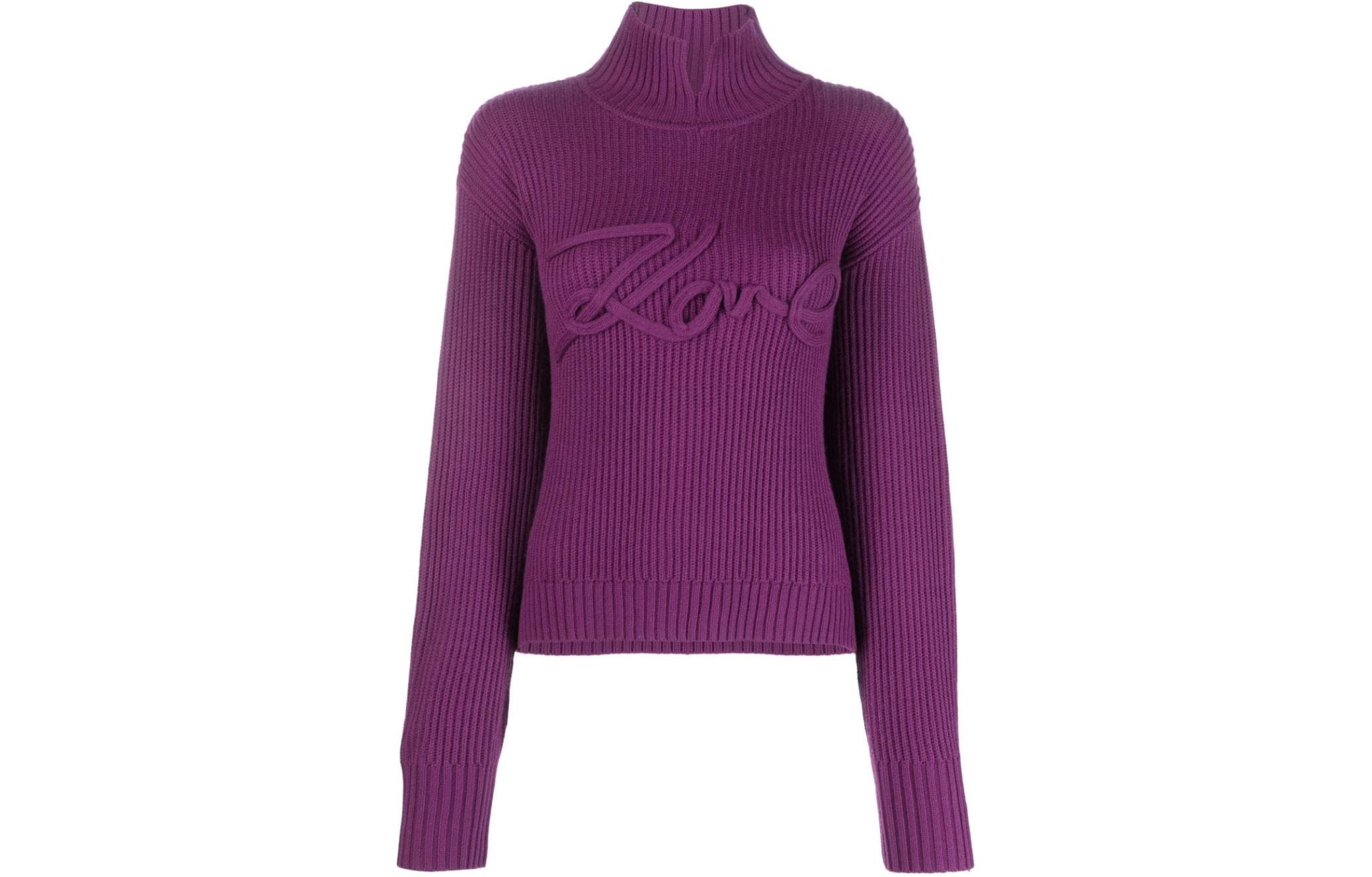 Karl Lagerfeld Logo appliqué Knitted Jumper