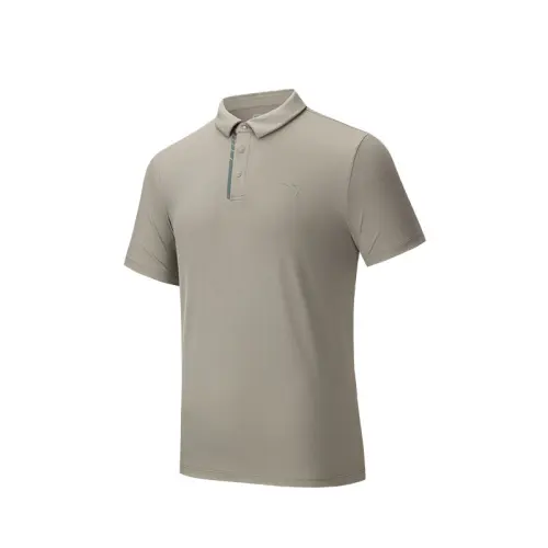 Anta Variety Training Collection Polo Shirt Men's Coffee Sepal Gray
