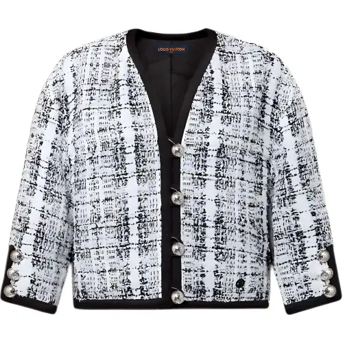 Lv Graphic Tweed Jacket