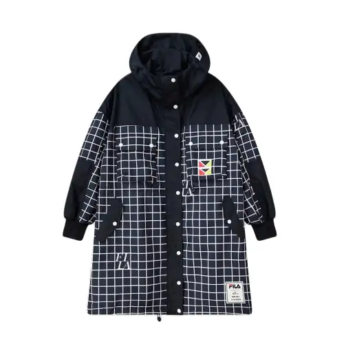 FILA x Maison MIHARA YASUHIRO Jackets & Coats Women's Navy Blue & Dreamy Purple Plaid