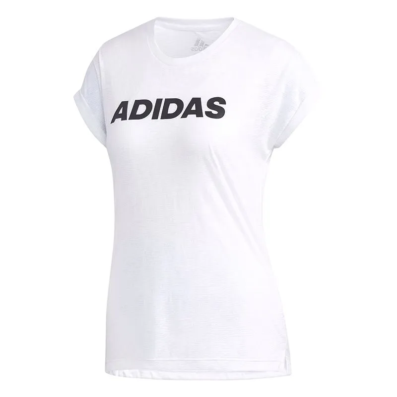 Adidas T-Shirts Women's White Crew Neck Moderate