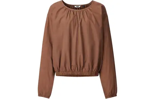 UNIQLO U Collection Shirts Women's Chestnut Crew Neck Moderate Other