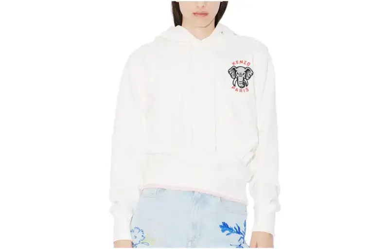 KENZO Sweatshirts Women's White Hooded Moderate Other