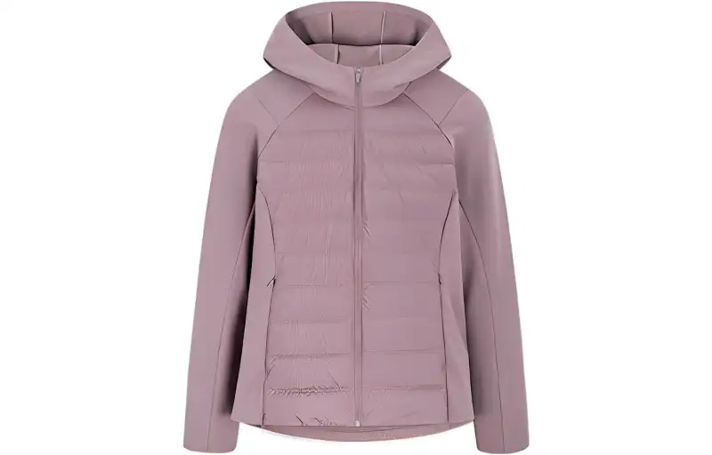 ANTA Running Collection Down Jackets Women's Dusty Purple Gray Hooded Moderate Other
