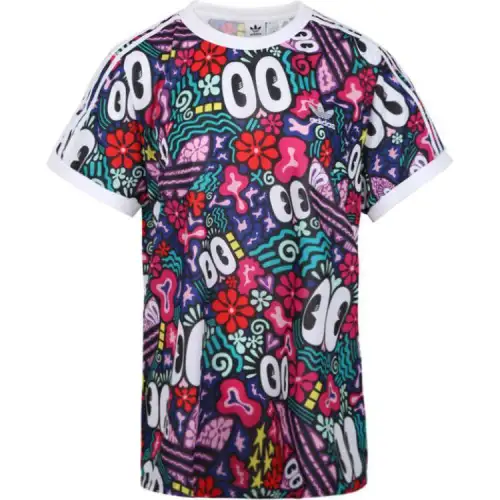 Adidas Originals 3 Stripes T Shirt Women's Multicolor