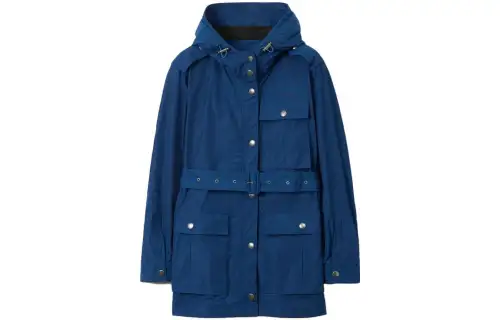 Burberry Jackets Women's Dark Blue Hooded Moderate Other