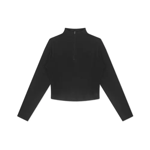 Converse Half Zip Mock Neck Long Sleeve Top