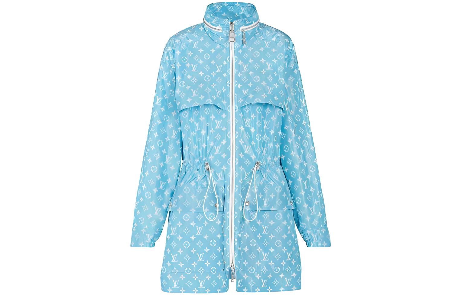 Женская куртка Louis Vuitton SS23 Logo (голубая)