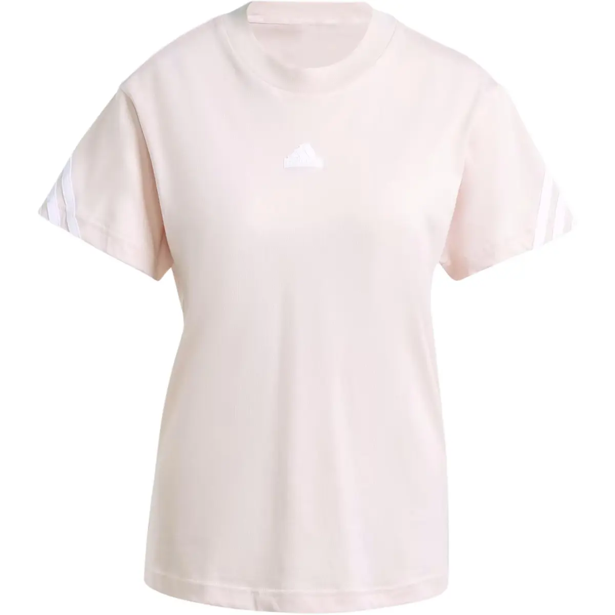 Adidas Women's Future Icons 3 Stripes T Shirt Sandy Pink