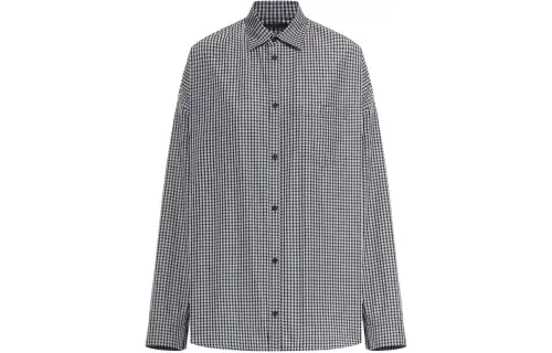 Balenciaga Logo-print Checked Shirt