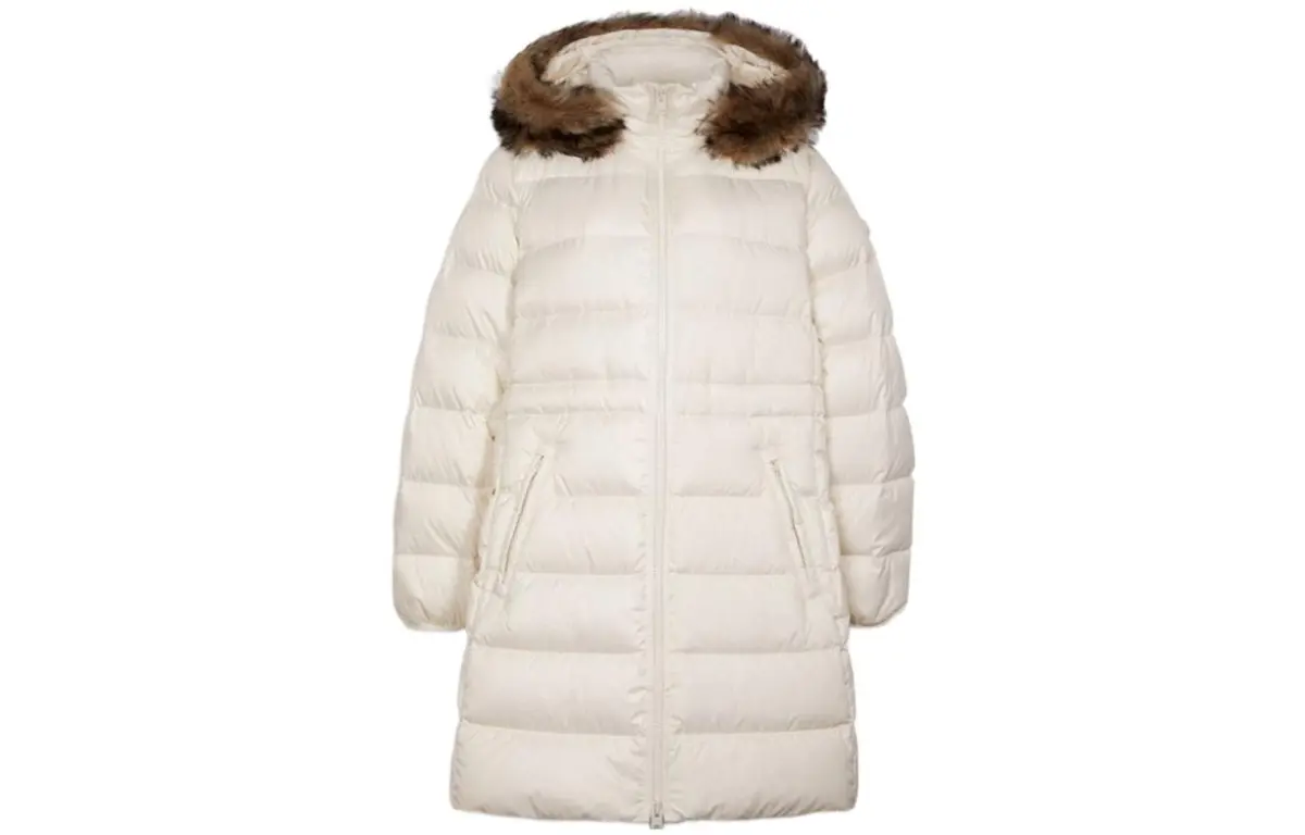 COACH Long Sleeved Down Jacket Women's Cream