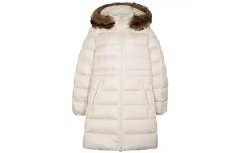 COACH Long Sleeved Down Jacket Women's Cream